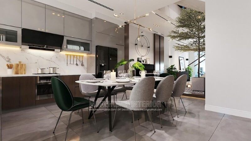 Gợi ý mẫu đá ốp tường bếp nhân tạo hiện đại sang trọng